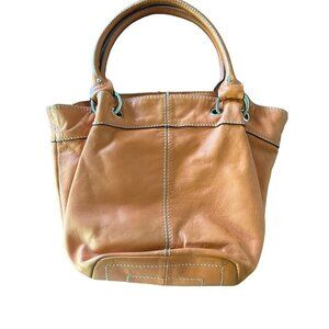 Tignanello Soft Leather Shoulder Bag - Peach - 11" W x 9" H x 4" D